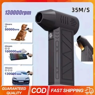 130000RPM Mini Handheld Turbo Jet Fan 35 M/s Adjustable Wind Speed Electric Air Duster Violent Blowe