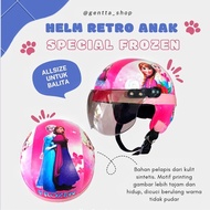 HELM ANAK RETRO FROZEN - HELM ANAK PEREMPUAN - HELM KARAKTER - HELM BOGO ANAK - HELM ANAK 5 TAHUN - HELM SEPEDA ANAK.