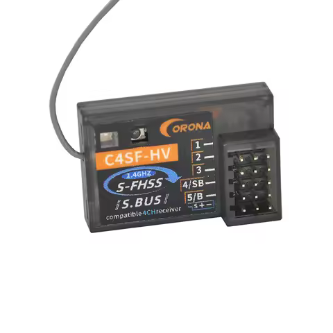 Corona RC C4SF-HV 2.4GHz Futaba FHSS/S-FHSS Compatible Receiver SBUS for 3PL, 3PRKA, 4PLS, 4PX, 4GRS