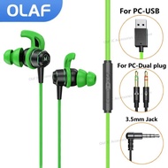 3.5mm/TYPE C/USB/Dual 3.5mm Wired Headphones Gaming Headset for Desktop Laptop Earphones Handsfree 3