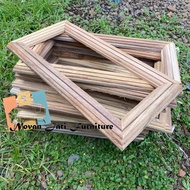 list loster kayu jati - frame loster kayu jati - ukuran 15x30