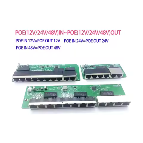 POE12V-24V-48V POE12V/24V/48V POE OUT100 mbps UP Link poort; poe powered switch NVR
