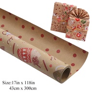 1 Roll Wrapping paper 17inch x 32.8Feet Reversible gift wrap Christmas Double-sided designperfect fo