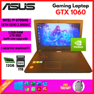 ASUS Super Gaming Laptop Gtx 1060 I7 6GEN/12gb ram/ 1TB ssd/15.6''fhd Gtx 1060 3GB Graphic
