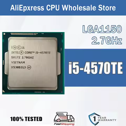 Intel Core i5-4570TE 2 Core 4 Thread 2.7GHz 35W 4MB Cache 22nm LGA1150 SR17Z DDR3 1333/1600 MHz Hasw