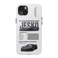 TK Foreign Trade KOENIGSEGG Car Model Two-in-One Film Shell Suitable for 1715iphone13Pro