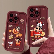 Dragon New Year Wishes Rich Crayon Shin Chan Casing For OPPO R11 R11S RENO 2 3 4 5 6 Pro Plus Cartoon Trend Brand Case Shockproof Soft Camera Protective Fashion Phone Case