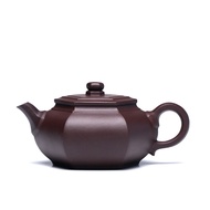 Yixing Purple Clay Teapot Famous Handmade Raw Ore Old Purple Clay Dabin Hexagonal Big Teapot Tea Set