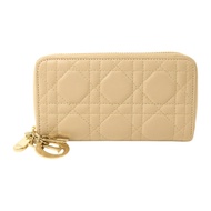 Dior 羊皮皮革Medium Lady Dior Zipper Wallet金扣長錢包