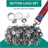 (100SETS/PACK)ID Button Logo Set 1/2'' , 3/4'' For ID Lace Making