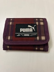 puma多功能格紋皮夾錢包