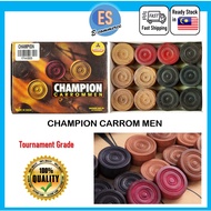 CHAMPION WOOD CARROM MEN (High Grade Wooden Tournament Carrom Men) BUAH CARROM KAYU
