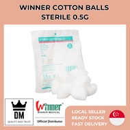 【SG Ready Stock】Winner Cotton Balls Sterile 0.5g, 10pc/pk (Minimum 10 Pack)