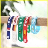 ST2 Qatar World Cup National Flag Bracelet Wristband Football Fan Souvenir Small Gift Germany France