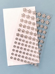 1入組花卉設計水鑽什錦貼紙簡單DIY工藝多用途貼紙手冊拼貼卡片裝飾