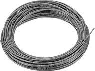 uxcell 1/16" (1.5mm) 304 Stainless Steel Cable Wire Rope 7 x 7 Strands Core 50ft (15m) PVC Coated Ai