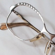 普普年代 • 簡潔弧線 • 圖騰刻紋 鏡面金屬全新古董眼鏡