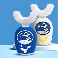 Children 360 Degree Cartoon Electric Toothbrush Kids Silicone U-shaped Cleaning Tooth Brush Cartoon Gift For 2-6-12 Years Old