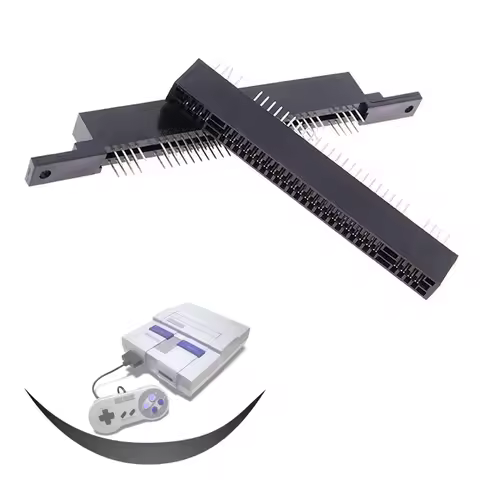2pcs Replacement 62 Pin Game Cartridge Slot Connector Repair &Part for Super Nintendo SNES Replaceme