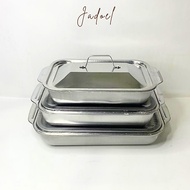 Premium Thick Stainless Steel Diamond Buffet Serving Tray Food Serving Tray Food Warmer/ Buffet Tray