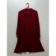 Blouse Maroon Black Beige