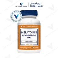Viên uống cải thiện giấc ngủ ngon The Vitamin Shoppe Melatonin 3MG 120/240 viên