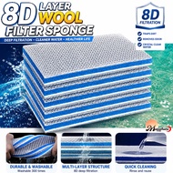 Aquarium 8D Filter Wool Sponge Glue Free Akuarium Span Filter 8 Lapis Span Filter