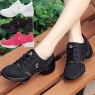 Several Degrees Smell Dancing Women's Shoes Flat Mesh Breathable Dance Shoes Women's Soft Bottom Adult Square Dance Shoes4.23