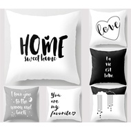 Pillow case Black and White letters 60×60,50×50,45×45,40×40,Home sofa Decoration cushion pillow case