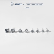 JENSY S925 Silver Earrings for Women with High Quality Stone Buds "Lume" BTTL7 . Cute Women's Silver