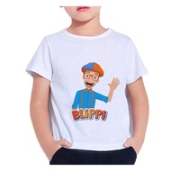 Blippi Funny T Shirt Boys Fashion Clothes 2022 Summer New Style Cute Blippi Kids Girls T-shirt Round