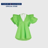 Tommy Hilfiger เสื้อเบลาส์ผู้หญิง รุ่น WW0WW38739 LWY - สีเขียว