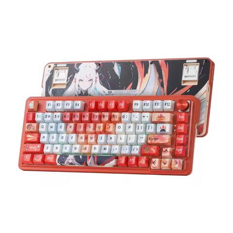 Redragon K673 PRO SE 81 Keys Wireless RGB 3-Mode Anime Mechanical Hot-Swap Socket Gaming Keyboard, C
