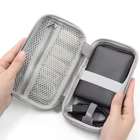 For PISEN PD20W Portable Power Bank Storage Bag Mobile Power Protection Case Earphone Data Cable Sto