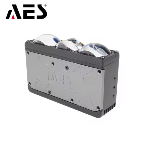 AES 2026 Car Grille Light NV-8 Triple Laser Auxiliary Light Double Low Beam Tri Eyes LED Lamp Waterp