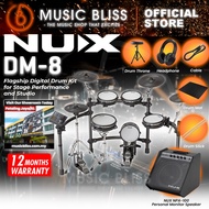 NUX DM-8 5-Piece Professional Digital Electronic Drum Set with Mesh Head (DM8 / DM 8)