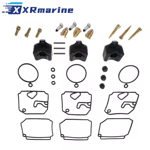 3 Sets Carburetor Repair Kit 6H4-W0093-03-00 for 40HP 50HP for Yamaha 6H4-W0093-03 Outboard 6H4-W009