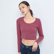 [ERSS] Low-Key Luxury Short Stitching Long Sleeve-Female Rose [K60277]