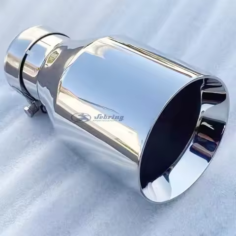 Universal Stainless Steel Single Flat Edge Exhaust Muffler Tail Throat for Car Modification - Perfor