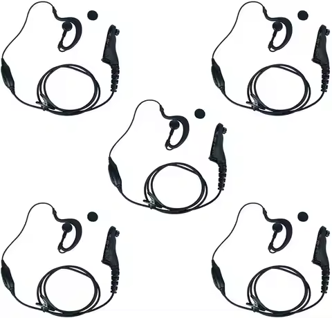 APX 6000 Earpiece,G Shape Surveillance Headset with Mic Ptt for Motorola Xpr 7550e Xpr 7550 2 Way Ra