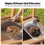 Yours MO-2 Pcs Soil Sifters Soil Strainers for Gardening Garden Compost Sieves with 1/4 Inch & 1/12