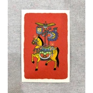 Do paper postcard set Vietnamese folk painting - Do paper postcard 10x15cm