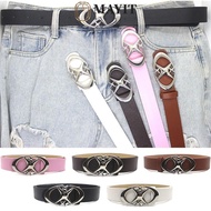 MAYIT Lether Belt, Cross Punk Y2k Belt, Gothic Pu Leather Y2k Moon Star Design Punk Belt Men Women