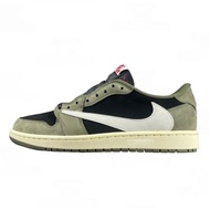NIKE Travis Scott x Air Jordan AJ1 Low OG SP TS聯名軍綠倒鉤運動鞋