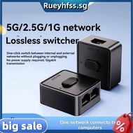 Internal External Network Switcher Splitter 5G/2.5G/1G Gigabit Network Switch RJ45 LAN 2 in 1 Out Po