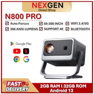 NEXGEN N800 PRO Projector WIFI Dual Band  Home Ultra HD Smart Projector Decoding 4K Bedroom Living R