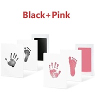 Safe Non-toxic Baby Footprints Handprint No Touch Skin Inkless Ink Pads Kits for 0-10 Months Newborn