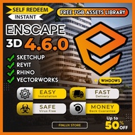 [SELF REDEEM] Enscape 3D v4.6.0 FREE 7GB Assets Library For SketchUp/Revit/Rhino/VectorWorks For Win