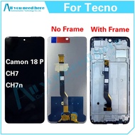 100% Diuji Untuk Tecno Camon 18 P CH7n CH7 18P Paparan LCD Skrin Sentuh Digitizer Perhimpunan Alat G