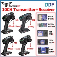 DUMBORC DDF-350 10CH 2.4G Digital Transmitter Remote Controller HD Screen 4/6/10Channel Gyro Receive